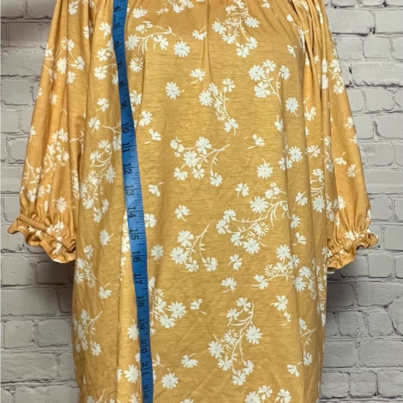 Floral Print Mustard Dress - Picture 4 of 4